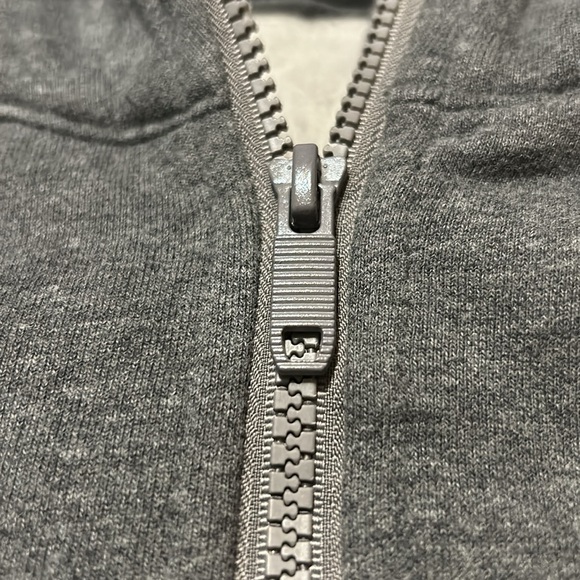 Full zip sweatshirt hoodie dark grey no size tag or dot size xs to small - Picture 4 of 6